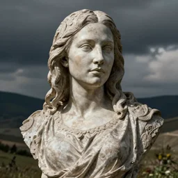 sculpture of cate blanchett , by Leonardo DaVinci photorealism