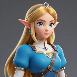 a portrait of princess Zelda, concept art, trending on artstation 3D.