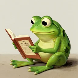 pepe the frog reading war and peace by norman rockwell