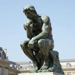 the thinker, bronze sculpture by auguste rodin