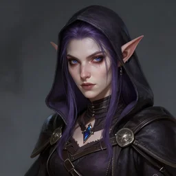 a stunning portrait of a tiefling rogue, concept art, character design