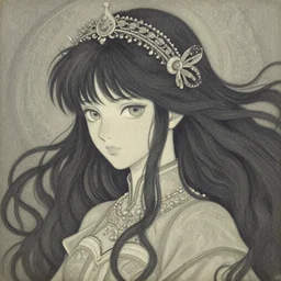 marine princess. decal by award - winning mangaka, intricate details, heavily stylized, muted palette, oil painting