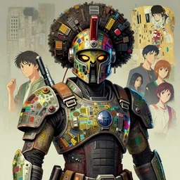 portrait of spartan as a gundam pilot, with an intricate, detailed, urban inspired hiphop afro futuristic helmet, vector behance hd jesper ejsing, rhads, makoto shinkai, lois van baarle, ilya kuvshinov, rossdraws, hd, 3 2 k, ilya kuvshinov, gustav klimt