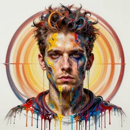 portrait of king of the toxics, high details, dripping paint, greg rutkowski, craig mullins, ash thorpe, fibonacci rhythm ar