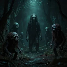 creepy liminal space where monsters can get you, moody lighting, darkwave, horror