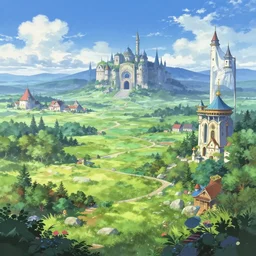 fantasy magical anime landscape