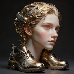 head and shoes and feet, cyberpunk, male character, beautiful head, concept art, artstation, intricate details, dramatic lighting