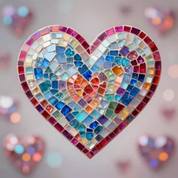 hearts. mosaic. bokeh.
