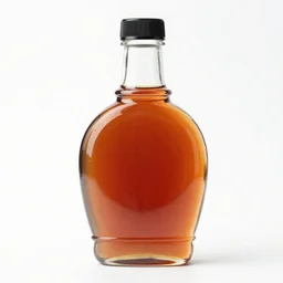 marble maple syrup bottle, 8k product photo, isolated on a pure white background, centered, entire object in frame, sharp focus, soft studio lighting