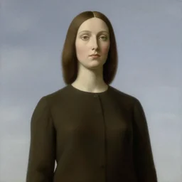 woman, sky, by rene magritte