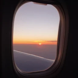 beautiful sunset photographed from an airplane window 3 5 mm photograpy