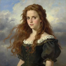 model baroque oil painting emma watson cloudy sky background ln illustration concept art lotr anime key visual portrait long flowing hair fine detail delicate features gapmoe kuudere trending pixiv by victo ngai fanbox by greg rutkowski makoto shinkai takashi takeuchi studio ghibli