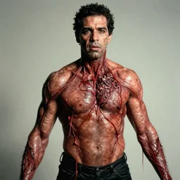 drake body horror directed by david cronenberg, limb mutations, swollen veins, red flesh strings, cinestill 8 0 0 t, 1 9 8 0 s movie still, film grain