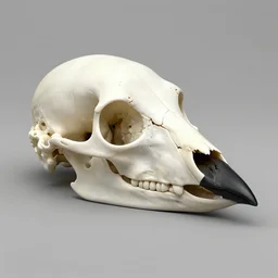 bird victorian style avian skull of a bird with black beak digital art