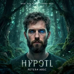 cinematic dramatic movie poster of a short beard hypnotist, with the theme of the nature of reality and the metaverse and hypnosis, by peter gric, very artistic, artstation