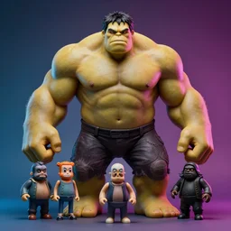 hyperrealistic rendering, fat smooth cronenberg flesh monster hulk by donato giancola and greg rutkowski and wayne barlow and zdzisław beksinski, product photography, action figure, sofubi, studio lighting, colored gels, colored background