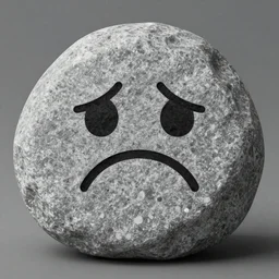the world's saddest rock 😭😫 why is it so sad, it has a sad face painted on it