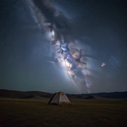 milky way astrophotography, Tibetan landscape by Thomas Heaton, f8, 14mm