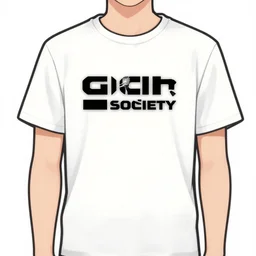 a cartoon picture of a person with a t - shirt on, concept art by minerva j. chapman, trending on cg society, computer art, official art, anime aesthetic, anime,