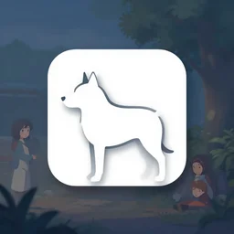 icon stylized minimalist dog husky border collie mix, loftis, cory behance hd by jesper ejsing, by rhads, makoto shinkai and lois van baarle, ilya kuvshinov, rossdraws global illumination