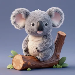 a new log hybrided by the blender 3 d and a koala
