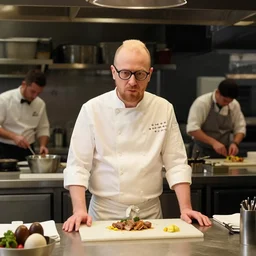 jesse pinkman working in a michelin star restaurant, professional photography