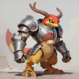 greg manchess portrait painting of fully armored chocobo as overwatch character, out of control, medium shot, asymmetrical, profile picture, organic painting, sunny day, matte painting, bold shapes, hard edges, street art, trending on artstation, by huang guangjian and gil elvgren and sachin teng