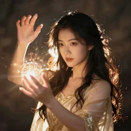 asian woman using magical powers