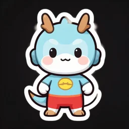 cute miss mascot tranchodon tranchodon haxorus super hero sticker art, cronobreaker, beeple game icon