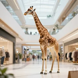 giraffe shopping mall