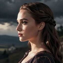 anime natalie portman, intricate side profile by greg rutkowski, trending on pixiv