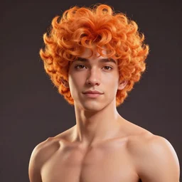 glowwave portrait of curly orange hair man from overwatch, au naturel, hyper detailed, digital art, trending in artstation, cinematic lighting, studio quality, smooth render, unreal engine 5 rendered, octane rendered, art style by pixar dreamworks warner bros disney riot games and overwatch.