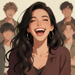 Laughter as beautiful lady, 4k digital illustration by Artgerm, wlop, James Jean, Andrei Riabovitchev, Marc Simonetti, yoshitaka Amano, Artstation, CGsociety