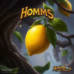 a very close - up lemon, in concept art of main menu loading screen background. for russian mmorpg homm 6 might and magic heroes by katauri, by boris vallejo, artstation, behance, style of hearthstone