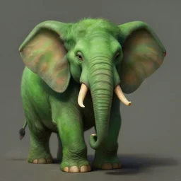 portrait of a sergey pakhomov as a green elephant calf character, highly detailed, ugly, digital painting, artstation, concept art, wallpaper, smooth, sharp focus, illustration, art by h. r. giger and artgerm and greg rutkowski and alphonse mucha