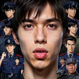 👏🩸🫂🤐👄👮🦠, professional photography, highly detailed, stunning lighting, artstation, realistic face and anatomy, by akira toriyama and ilya kuvshinov and takehiko inoue and kim jung gi and karl kopinski and thomas kinkade and greg rutkowski