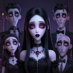 Lofi gothic portrait Pixar style by Joe Fenton and Stanley Artgerm and Tom Bagshaw