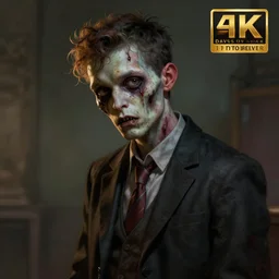 color portrait of a young robert smith turned into a scary zombie looking shy and coy, 7 days to die zombie, fine art, award winning, intricate, soft light from the side, elegant, sharp focus, cinematic lighting, highly detailed, digital painting, 8 k concept art, art by z. w. gu, art by brom, art by michael hussar, masterpiece, 8 k