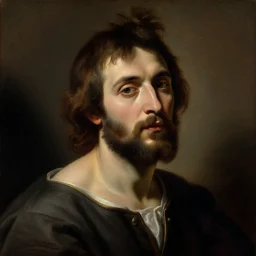 painting by Caravaggio showing portrait of Samuel Beckett as holy man