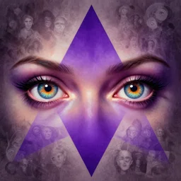 close up sci - fi festival poster art duncan trussell lsd eyes, purple triangle dimension, elegant, highly detailed, centered, digital painting, concept art, smooth, sharp focus, illustration, artgerm, tomasz alen kopera, peter mohrbacher, donato giancola, joseph christian leyendecker, wlop, frank frazetta