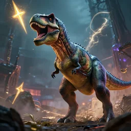 epic professional digital art of ☄️☄️🦖🦖😵😵,best on artstation, cgsociety, wlop, Behance, pixiv, astonishing, impressive, outstanding, epic, cinematic, stunning, gorgeous, much detail, much wow, masterpiece.