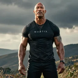 cinematic film still of Dwayne Johnson in the movie the Matrix, high detail