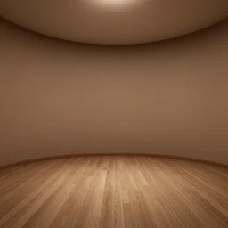empty round brown room