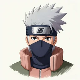 a well designed portrait of Kakashi , detailed, realistic, sketch style, Artstation,Greg Rutkowski, 8K resolution.