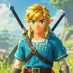 an in game portrait of hestu from the legend of zelda breath of the wild, breath of the wild art style.