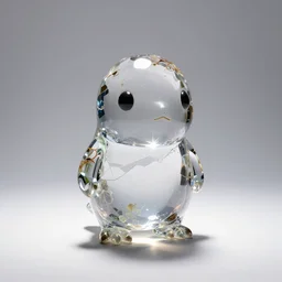 crystal platypus, studio photography, full body, isolated on a pure white background, centered, entire subject in frame, sharp focus, soft studio lighting