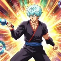 Gintoki in Super Saiyan God 4k
