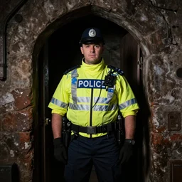 a cardiff police officer in a dungeon