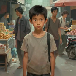 anak orang gila di pasar, beautiful matte painting, brian froud, kim keever, victo ngai, james jean