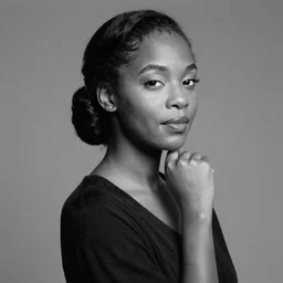 black and white photo of a beautiful and elegant 1 9 5 8 young black actress